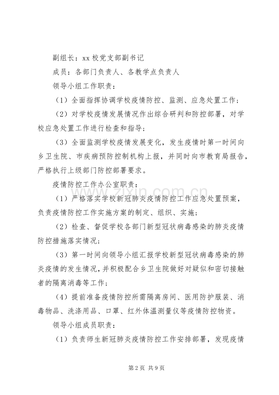 学校疫情防控开学准备工作应急预案.docx_第2页