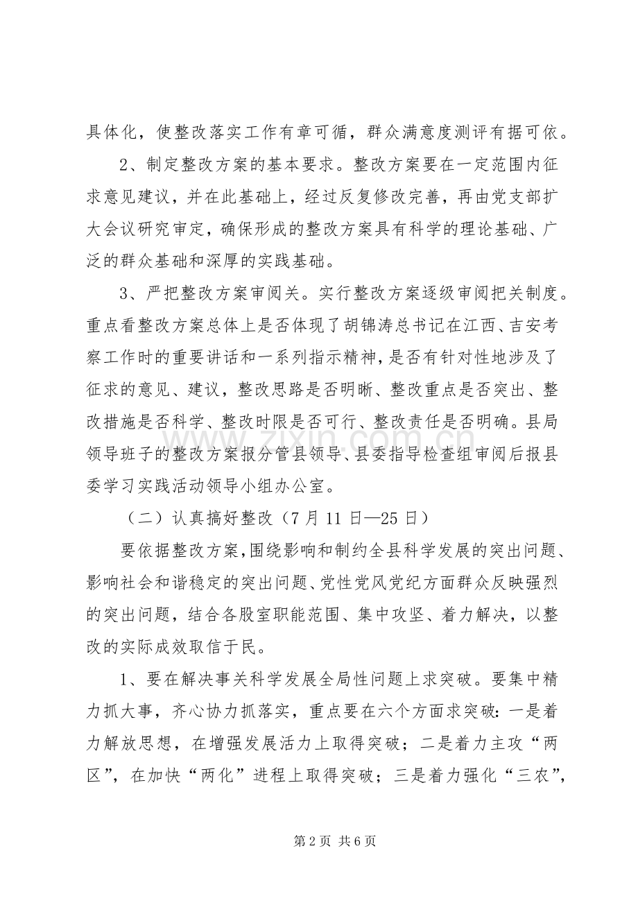 物价局学习实践活动整改落实阶段工作实施方案.docx_第2页