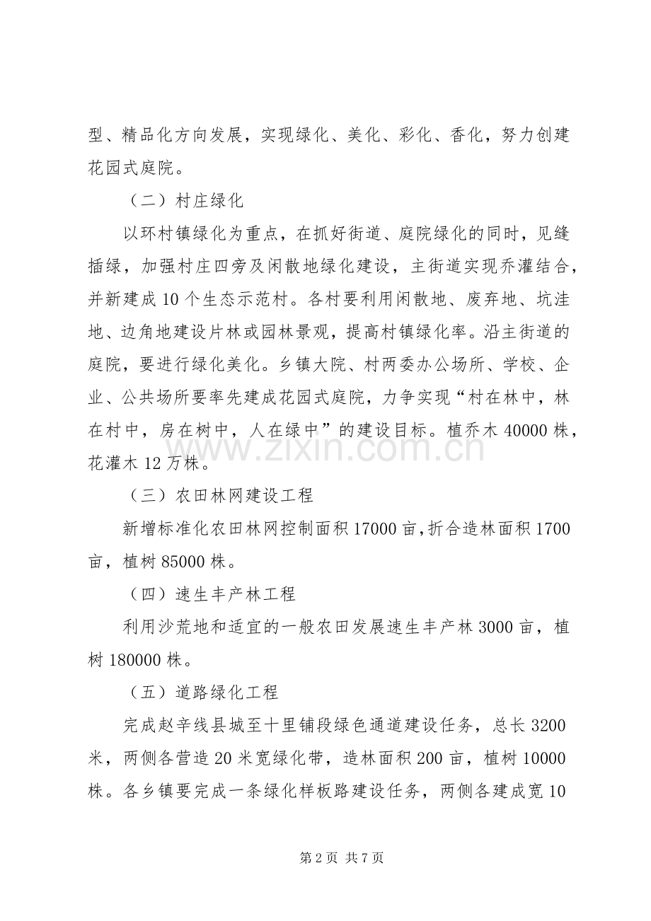 县植树造林绿化工作实施方案.docx_第2页