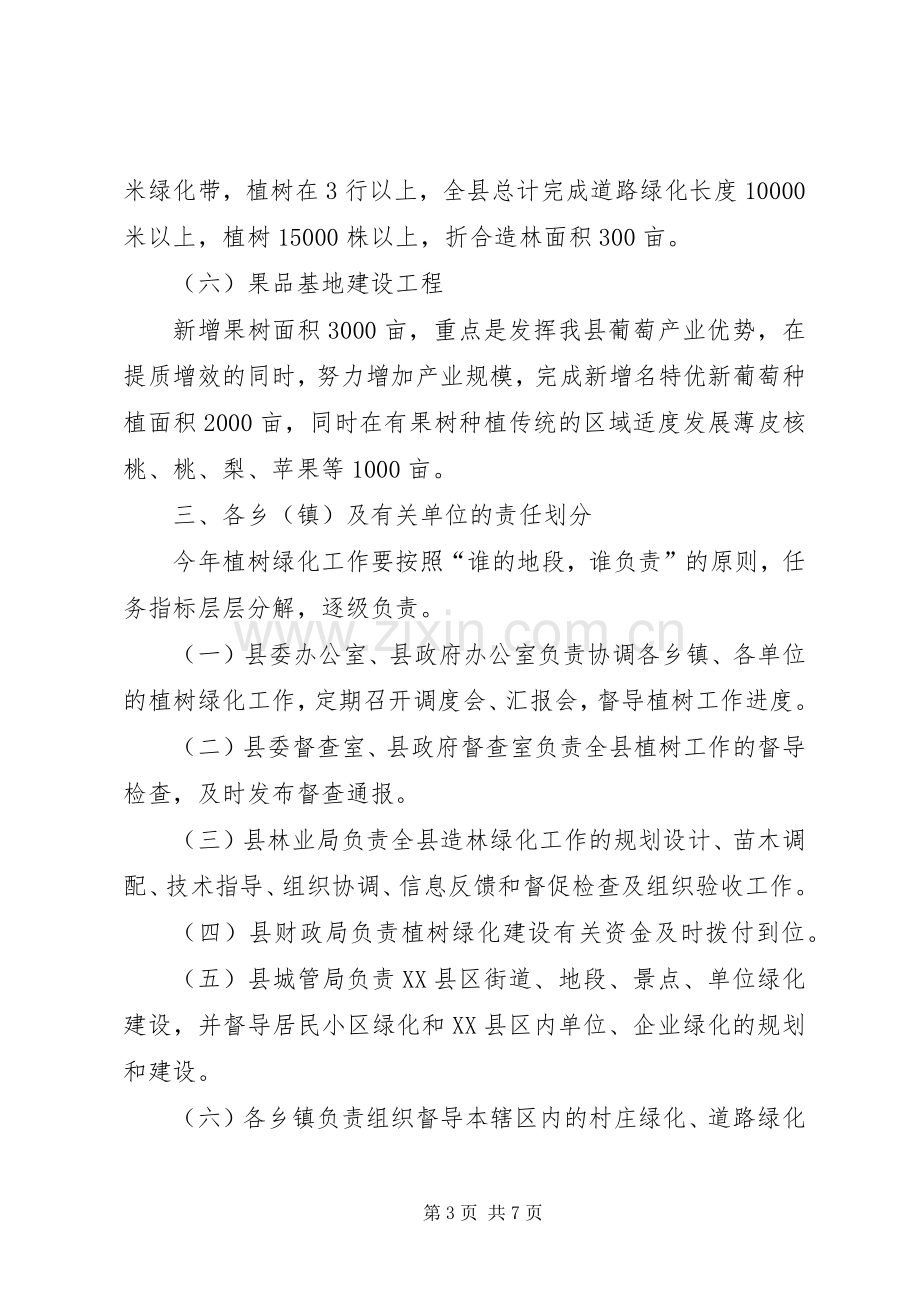 县植树造林绿化工作实施方案.docx_第3页