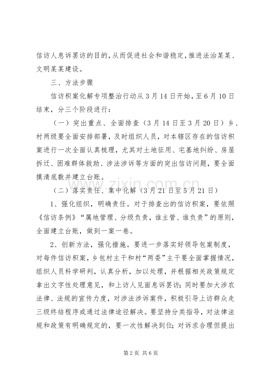 文庙街道卫生院化解信访积案的专项整治实施方案.docx_第2页