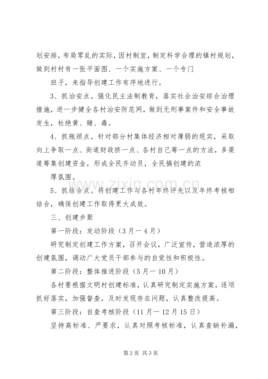 创建文明街道村方案 (2).docx_第2页