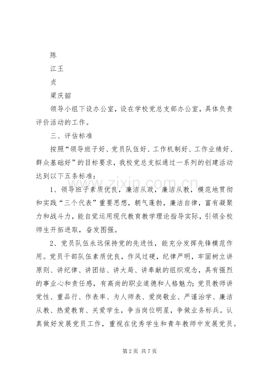 学校创建基层党建示范点工作实施方案(草案).docx_第2页