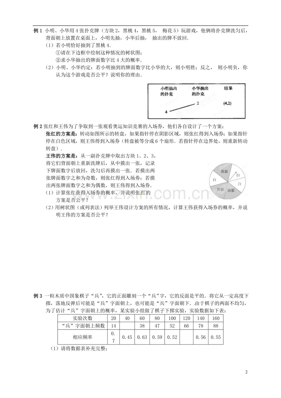 江苏省宿迁市宿豫区陆集初级中学中考数学-第15讲-概率初步复习讲义-苏科版.doc_第2页