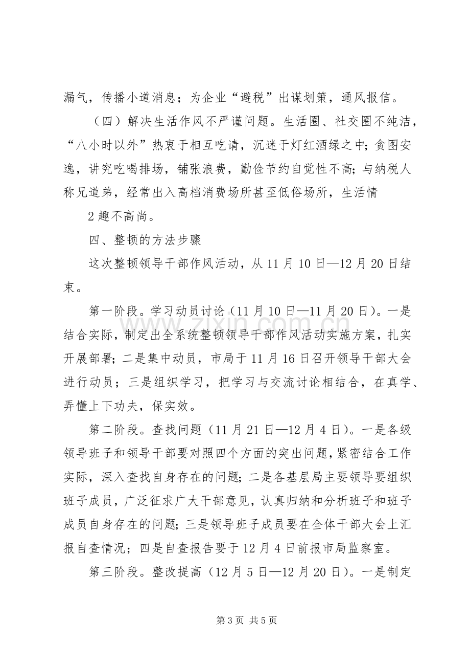 局领导干部作风整顿建设活动方案.docx_第3页