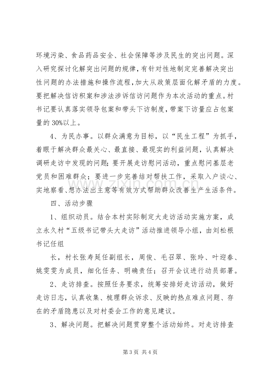 永久村“五级书记带头大走访”活动方案.docx_第3页