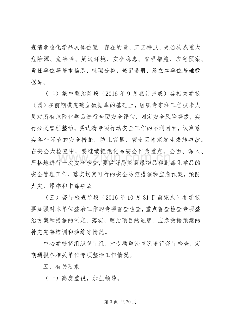 学校危化品安全专项整治方案.docx_第3页