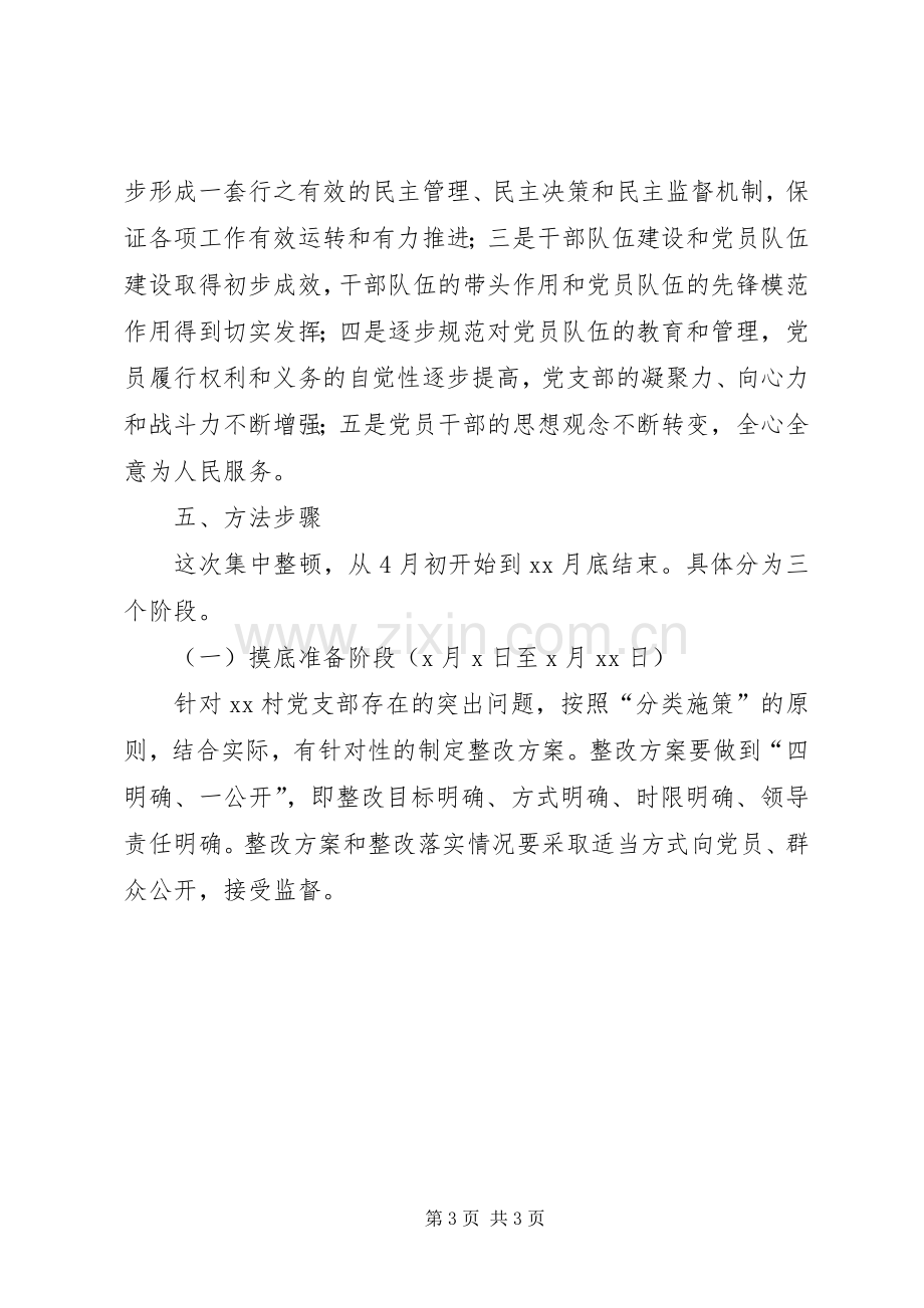 某镇群众路线活动中整顿软弱涣散基层党组织实施方案.docx_第3页