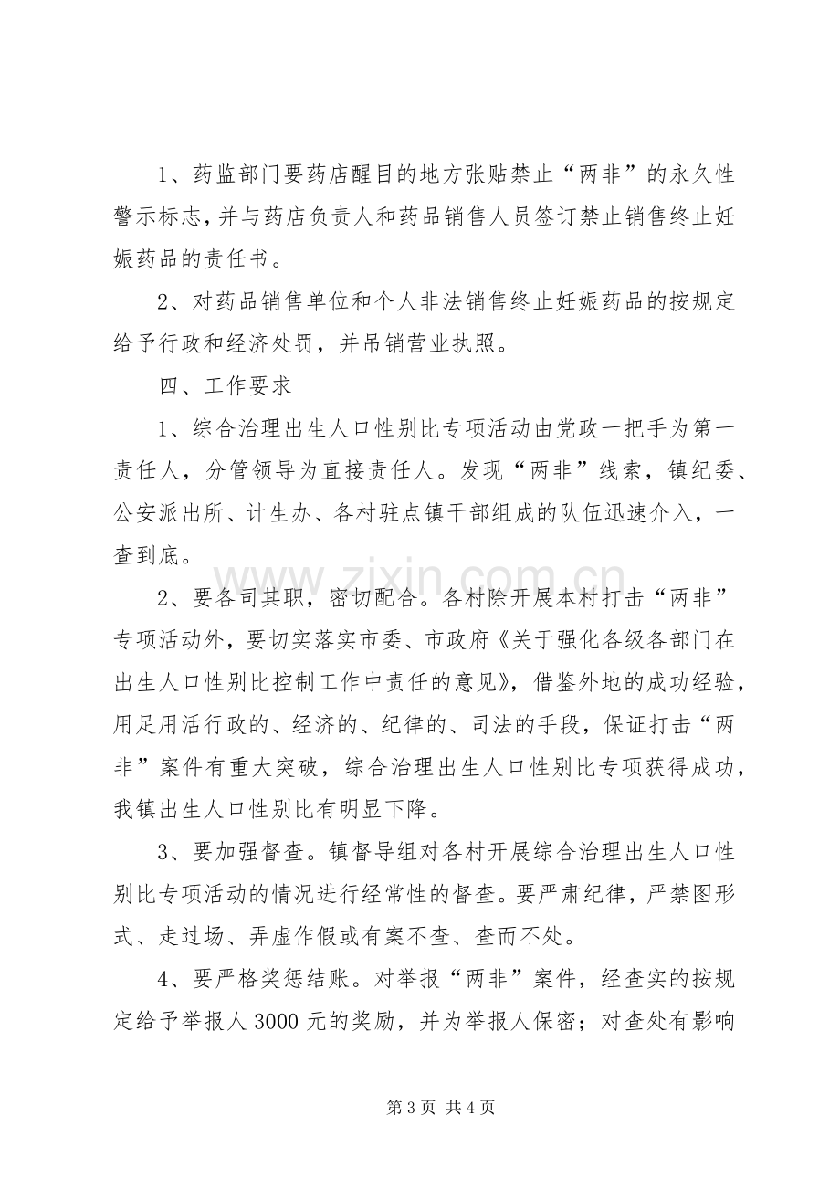 XX年综合治理出生人口性别比工作实施方案.docx_第3页