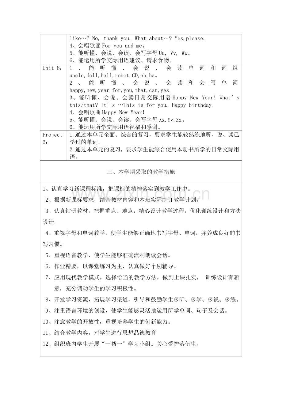 译林版三年级英语教学计划.doc_第3页