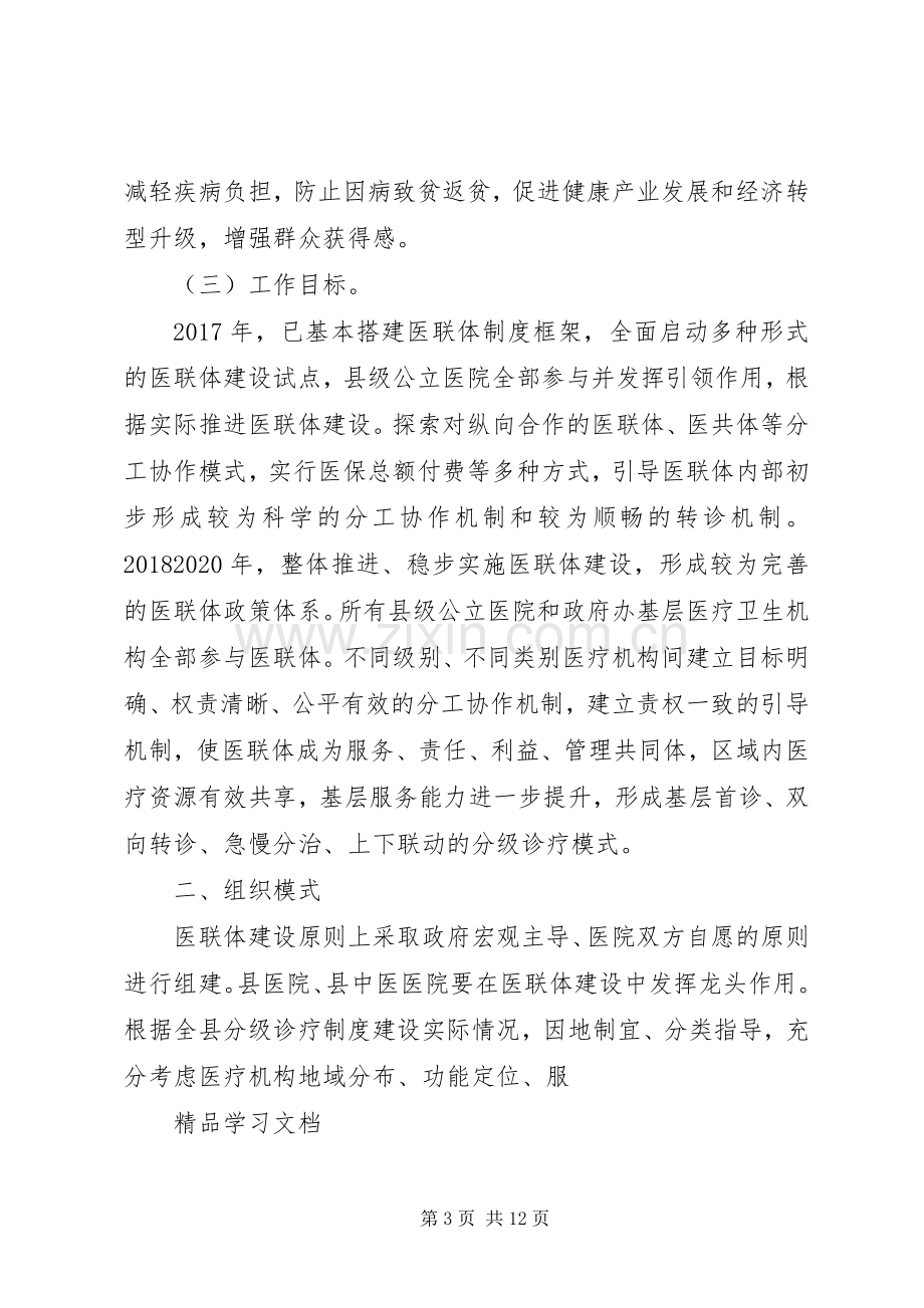 XX综合医疗联合体建设方案(征求意见稿) .docx_第3页