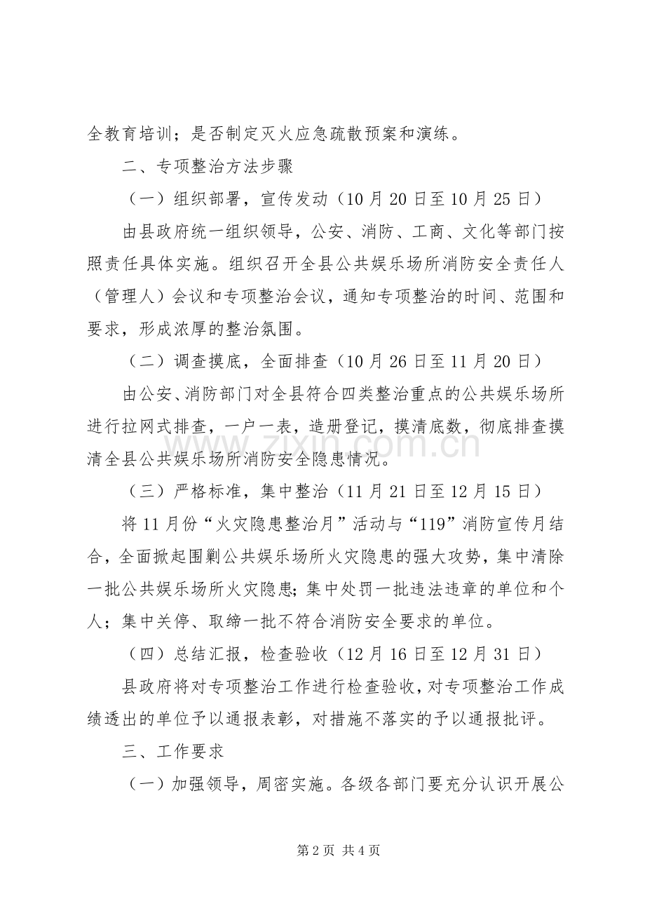 娱乐场所消防安全治理实施方案.docx_第2页