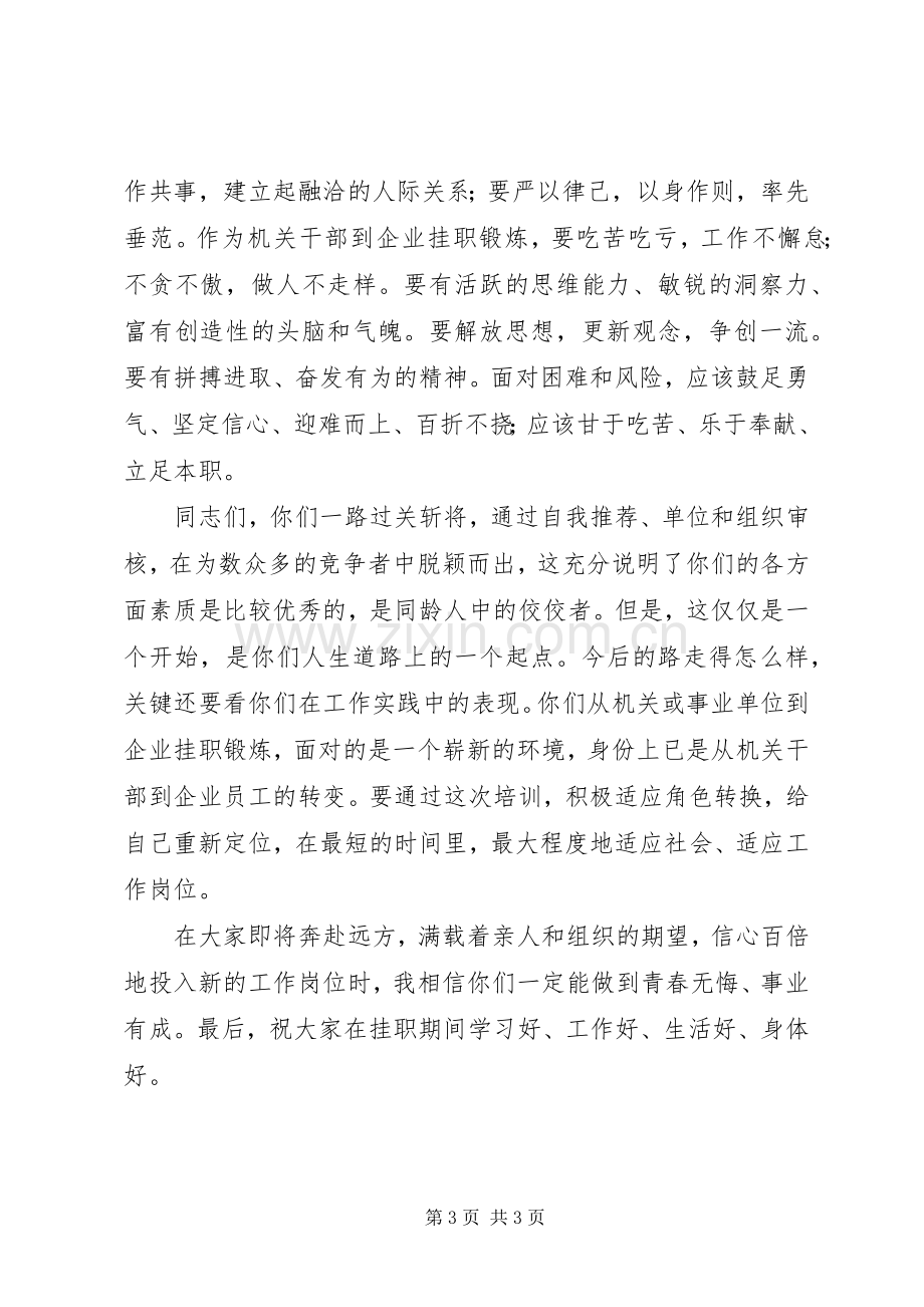 在青年干部挂职锻炼动员会上的发言稿.docx_第3页