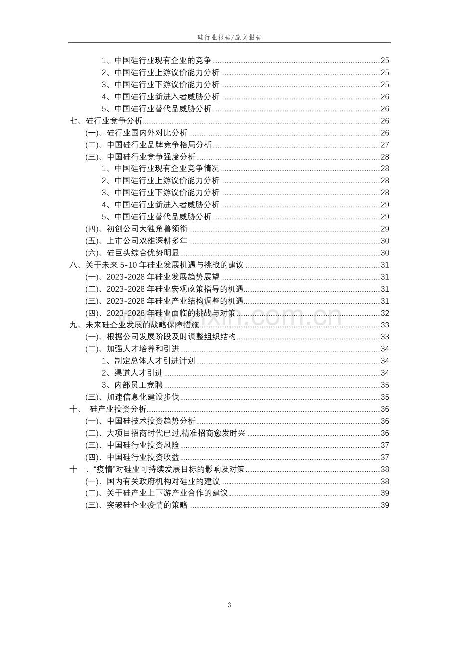 2023年硅行业分析报告及未来五至十年行业发展报告.doc_第3页