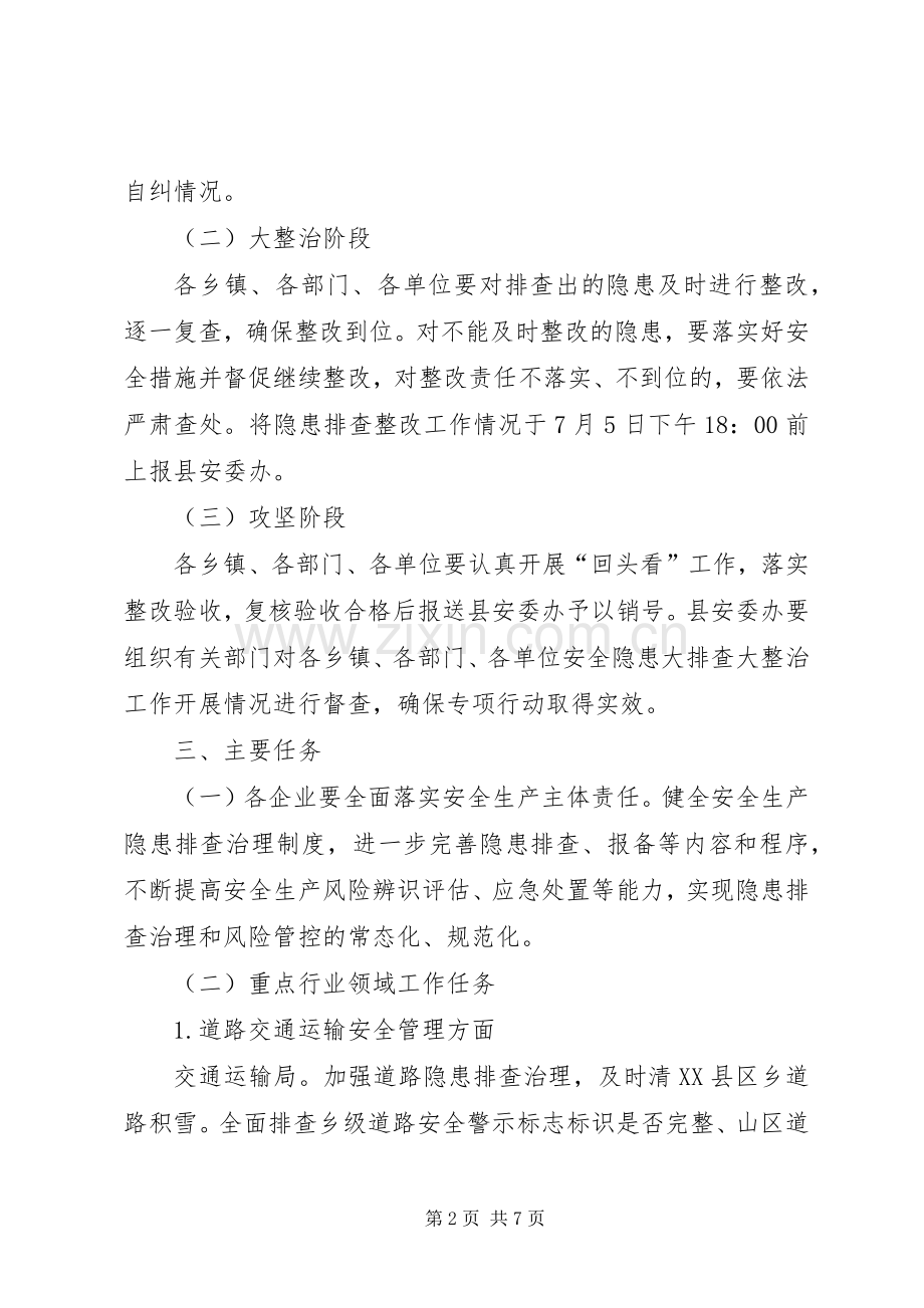 安全生产隐患大排查整治实施方案.docx_第2页