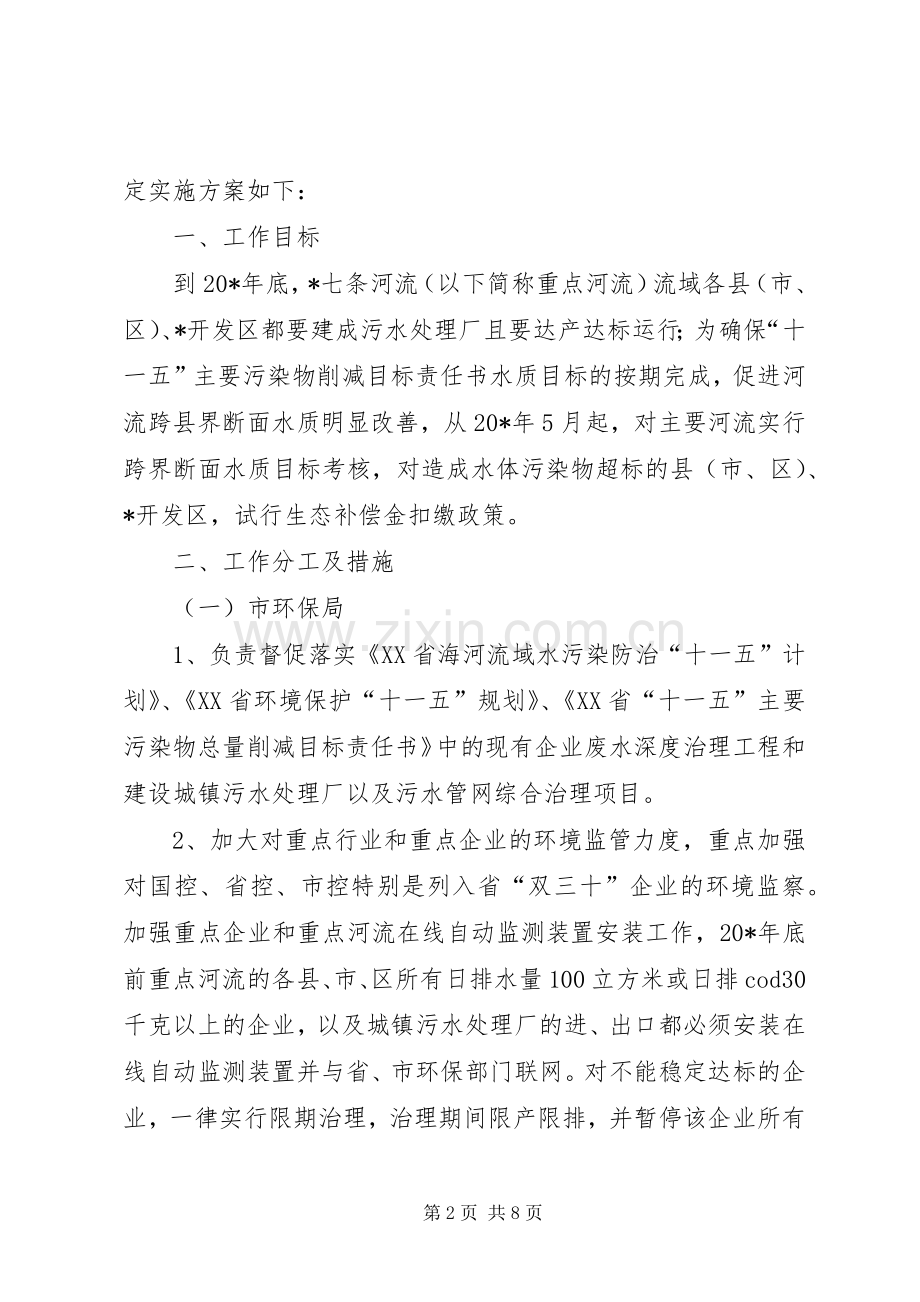 重点河流污染综合治理实施方案.docx_第2页