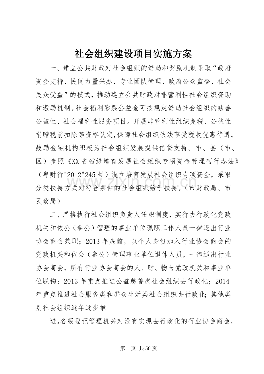 社会组织建设项目方案.docx_第1页