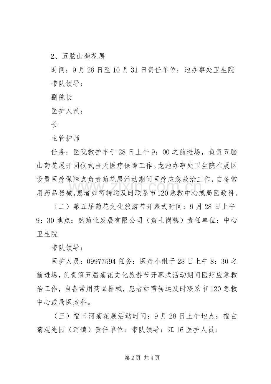 产业暨文化旅游节活动医疗保障实施方案.docx_第2页