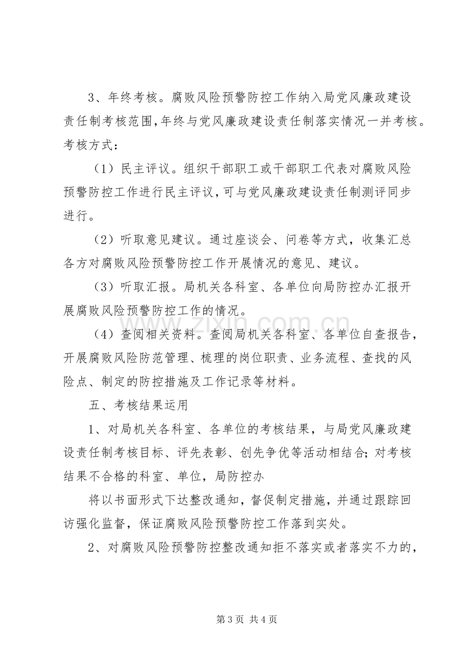 XX市财政局腐败风险预警防控工作考核实施方案.docx_第3页