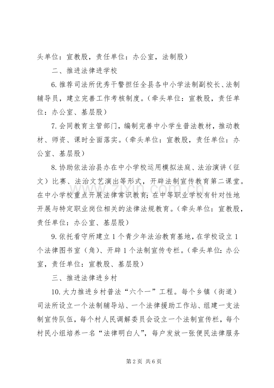 司法局推进法律六进工作实施方案.docx_第2页