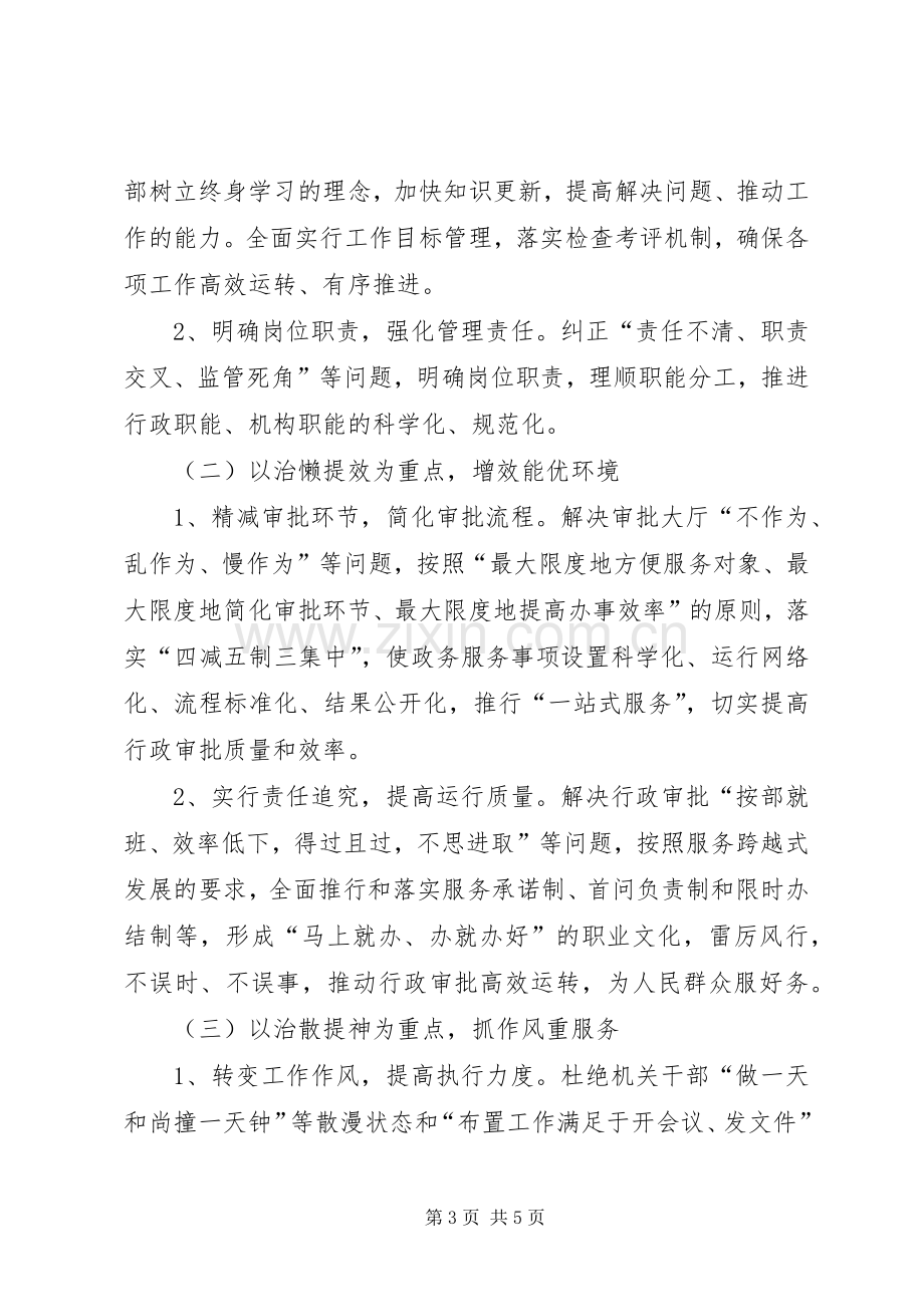 行政服务中心治庸问责工作实施方案.docx_第3页