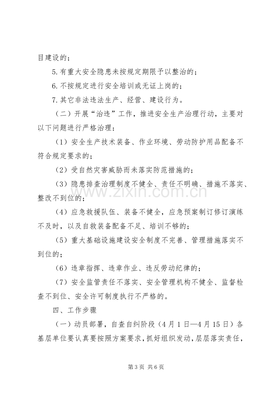 乡镇安全生产“打非治违”专项行动方案 .docx_第3页