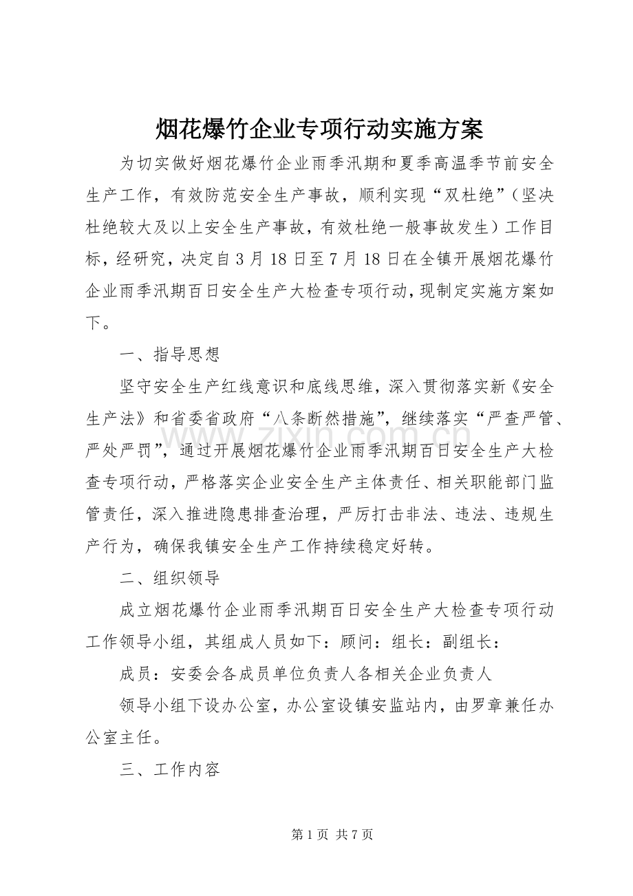 烟花爆竹企业专项行动方案.docx_第1页