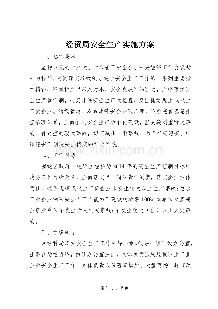 经贸局安全生产方案.docx_第1页