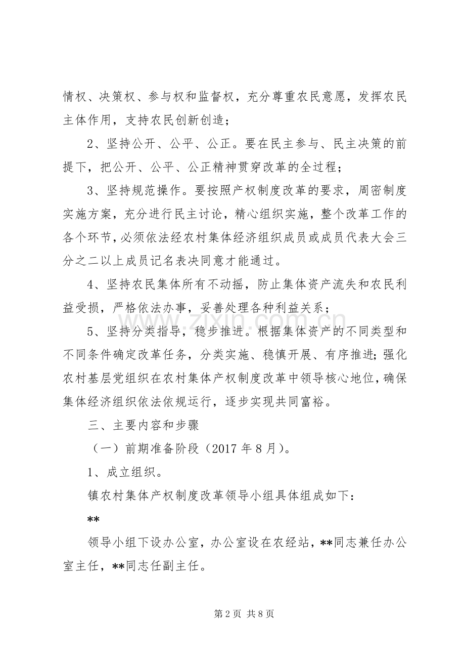 镇农村集体产权制度改革工作方案.docx_第2页