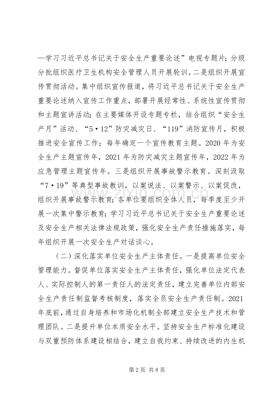 XX年卫生健康系统安全生产专项整治三年行动实施方案.docx_第2页