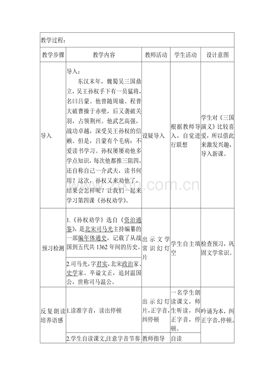 (部编)初中语文人教2011课标版七年级下册《孙权劝学》教学设计-(5).doc_第2页