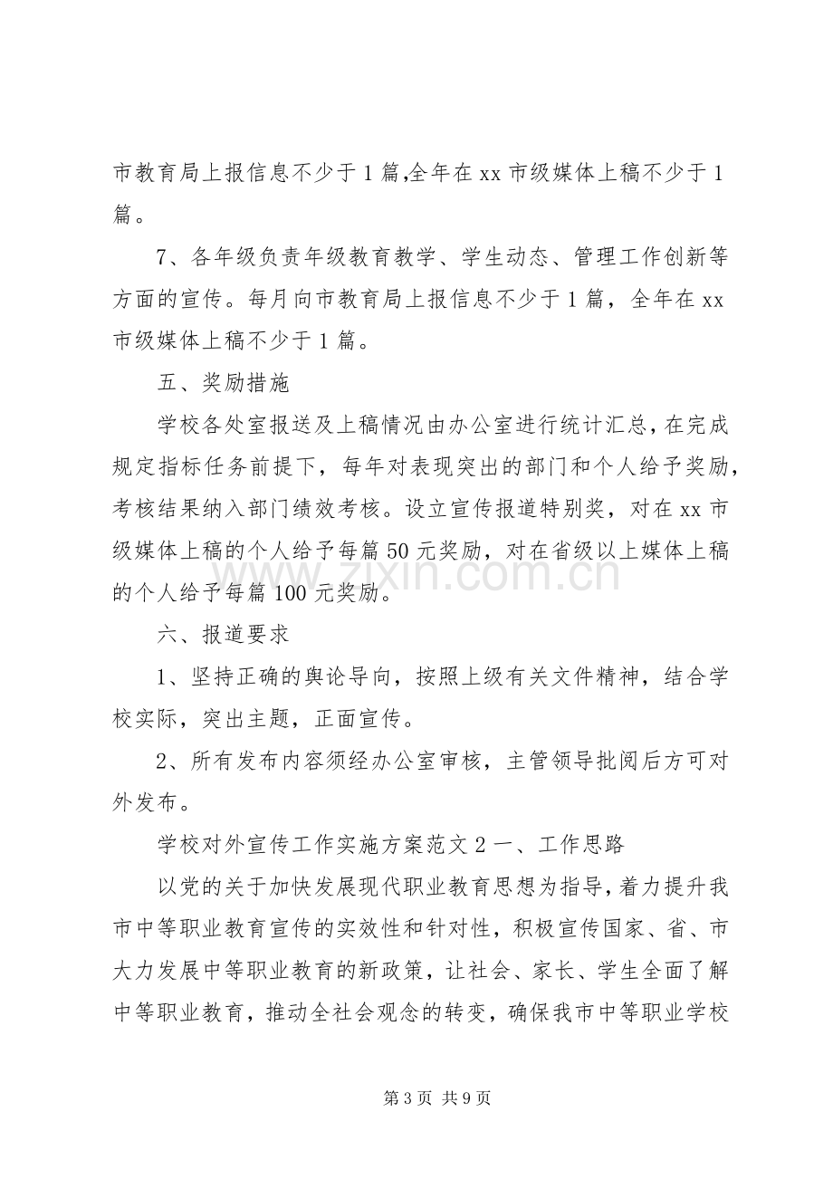 学校对外宣传工作方案.docx_第3页