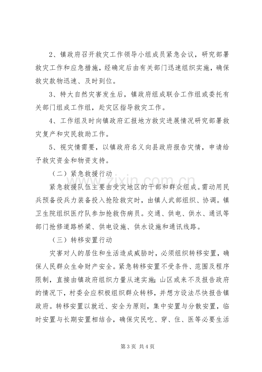 乡镇重特大自然灾害救助应急处置预案.docx_第3页