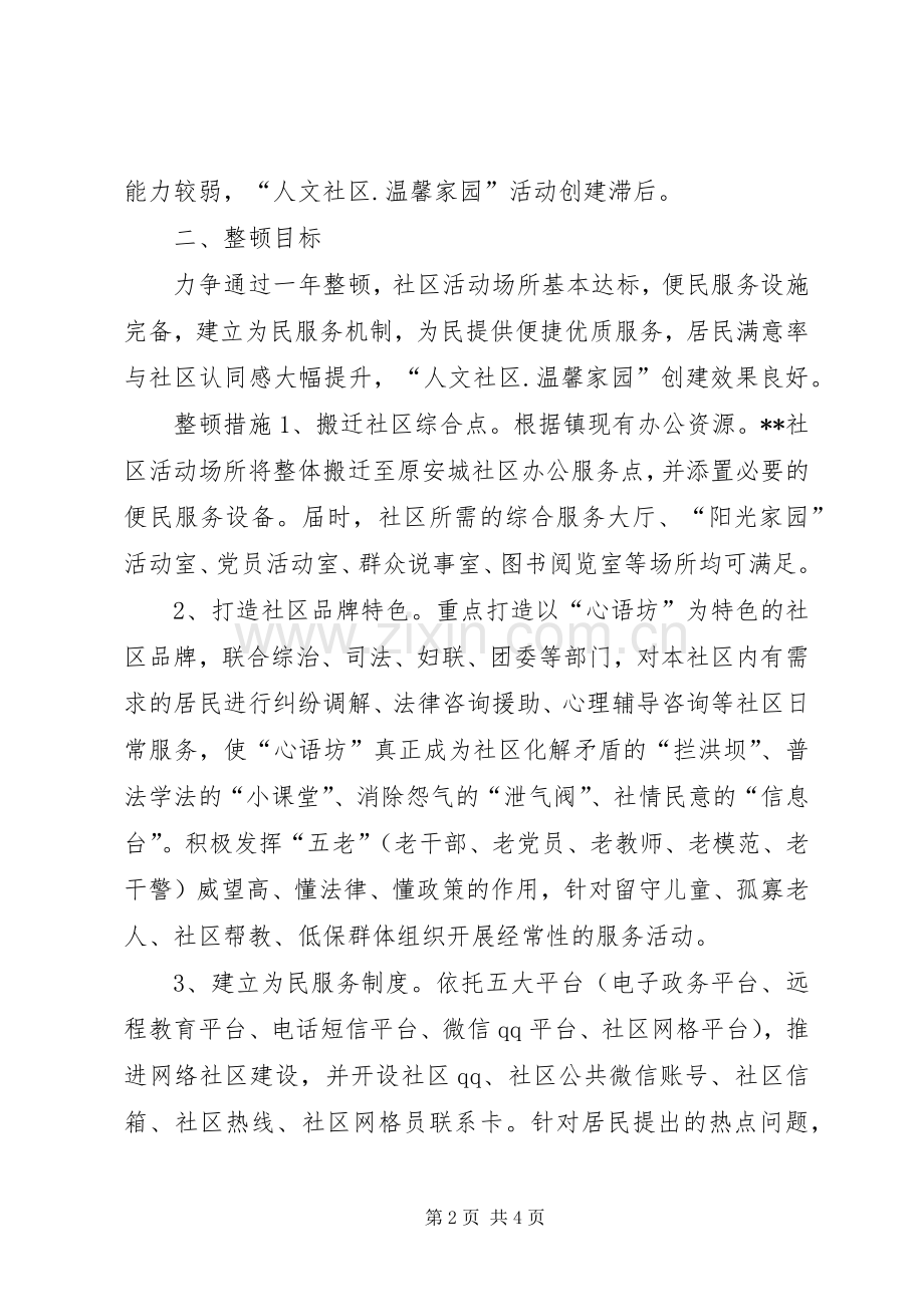 社区党支部软弱涣散整顿工作实施方案.docx_第2页