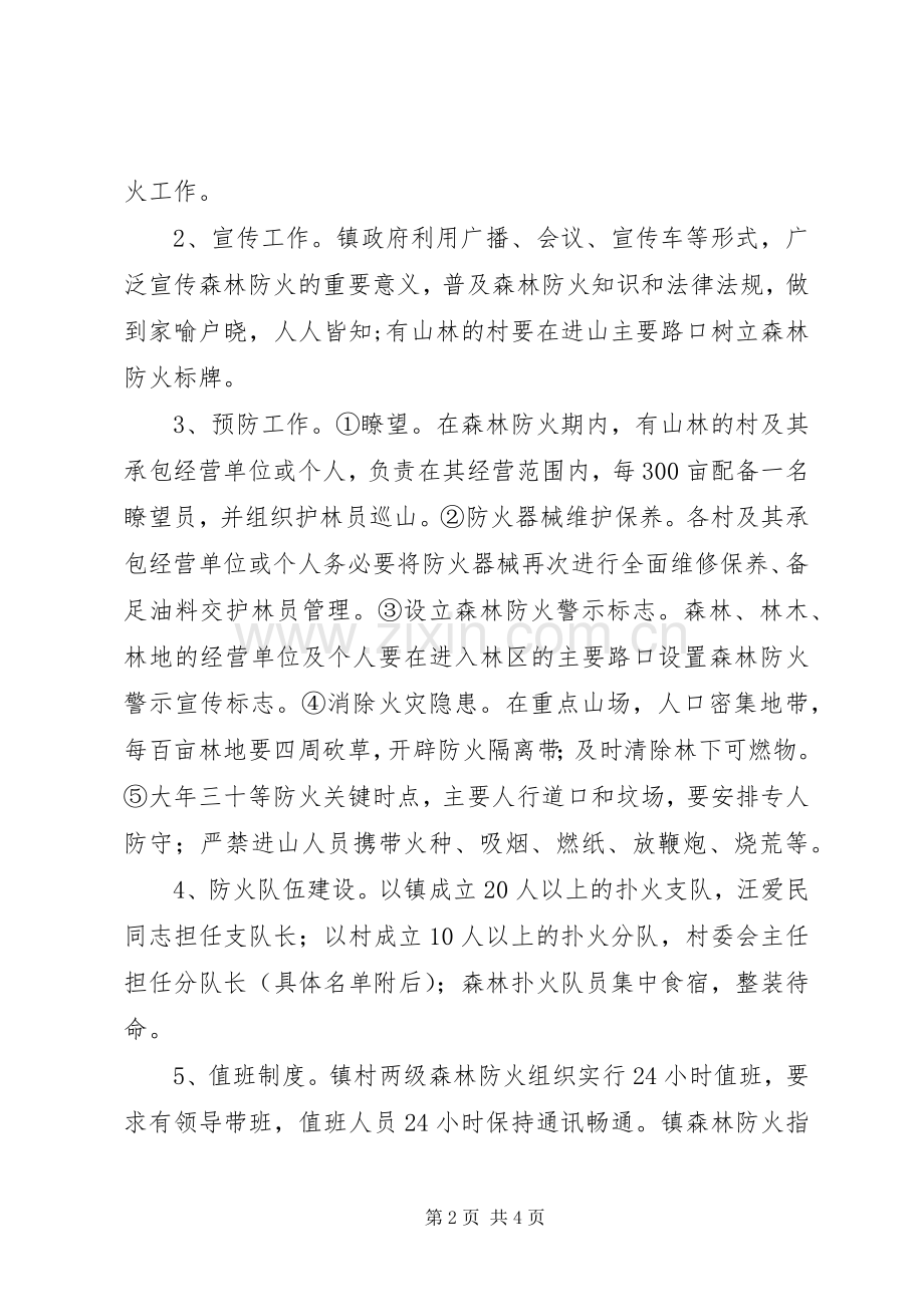 乡镇XX年春节期间森林防火应急处置预案.docx_第2页