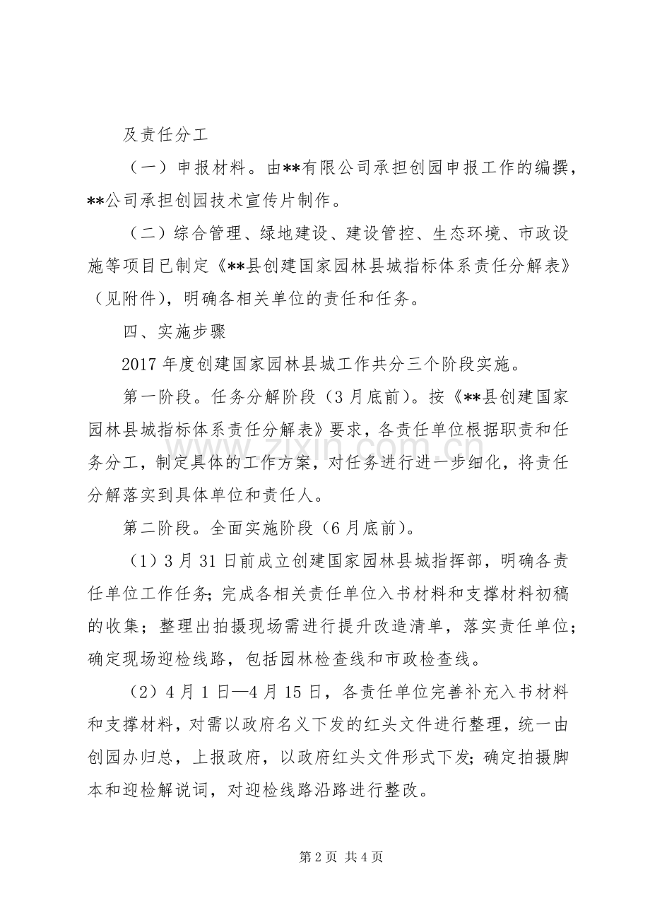 创建国家园林县城工作实施方案.docx_第2页