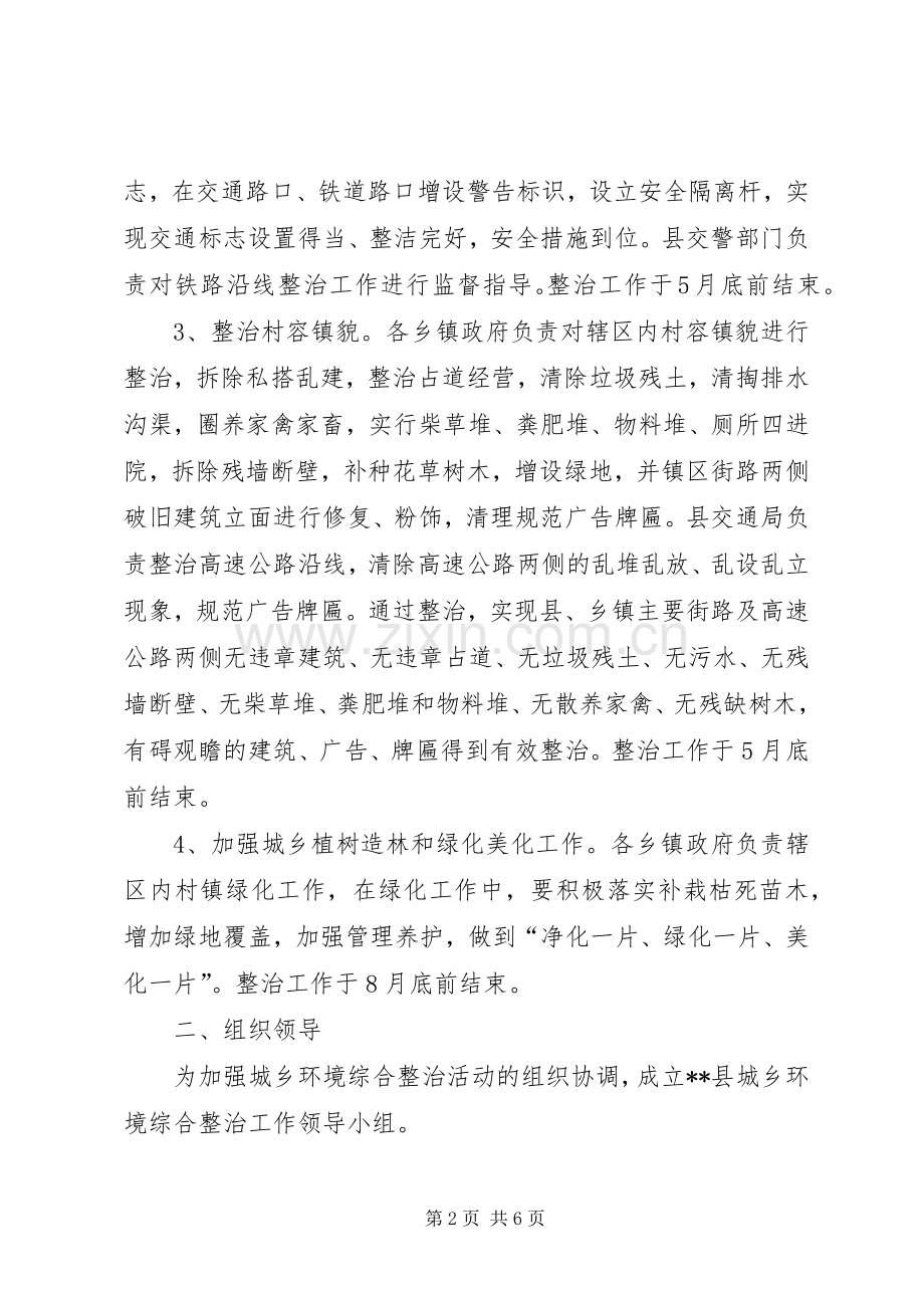 县城乡环境综合整治工作实施方案 .docx_第2页