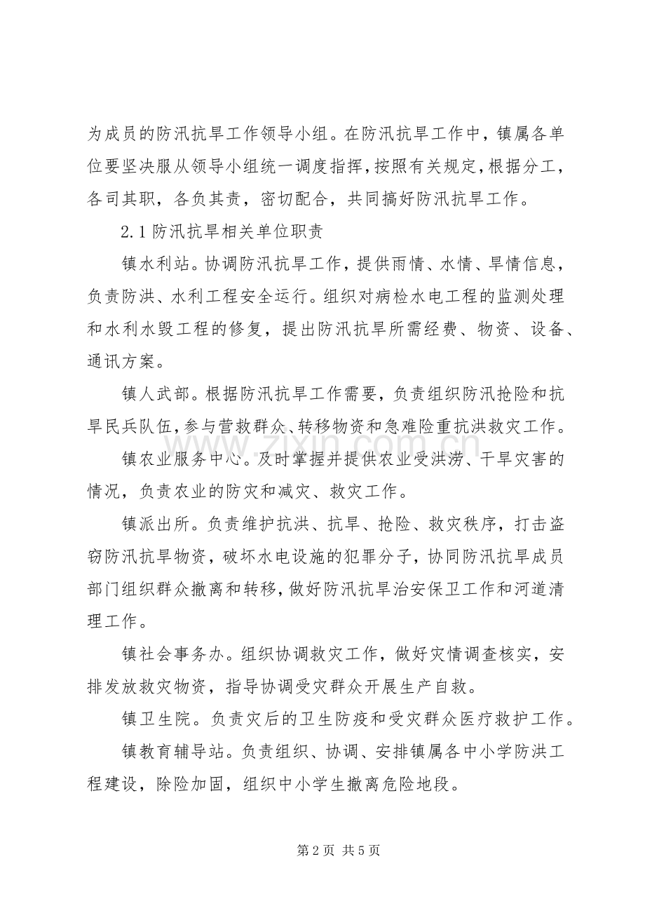 乡镇二00六年防汛抗旱实施预案.docx_第2页