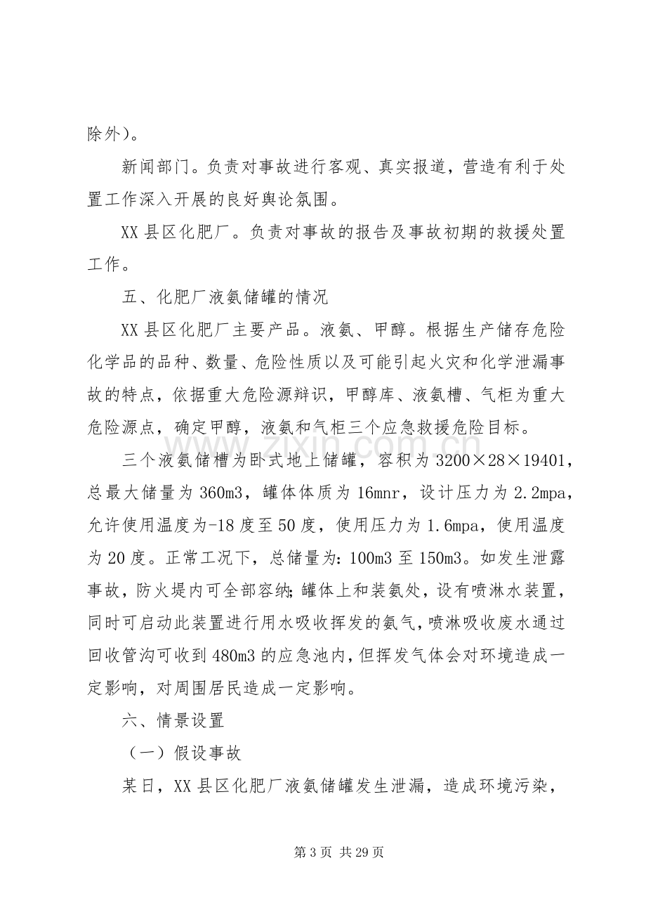 液氨泄露应急救援预案演练方案.docx_第3页