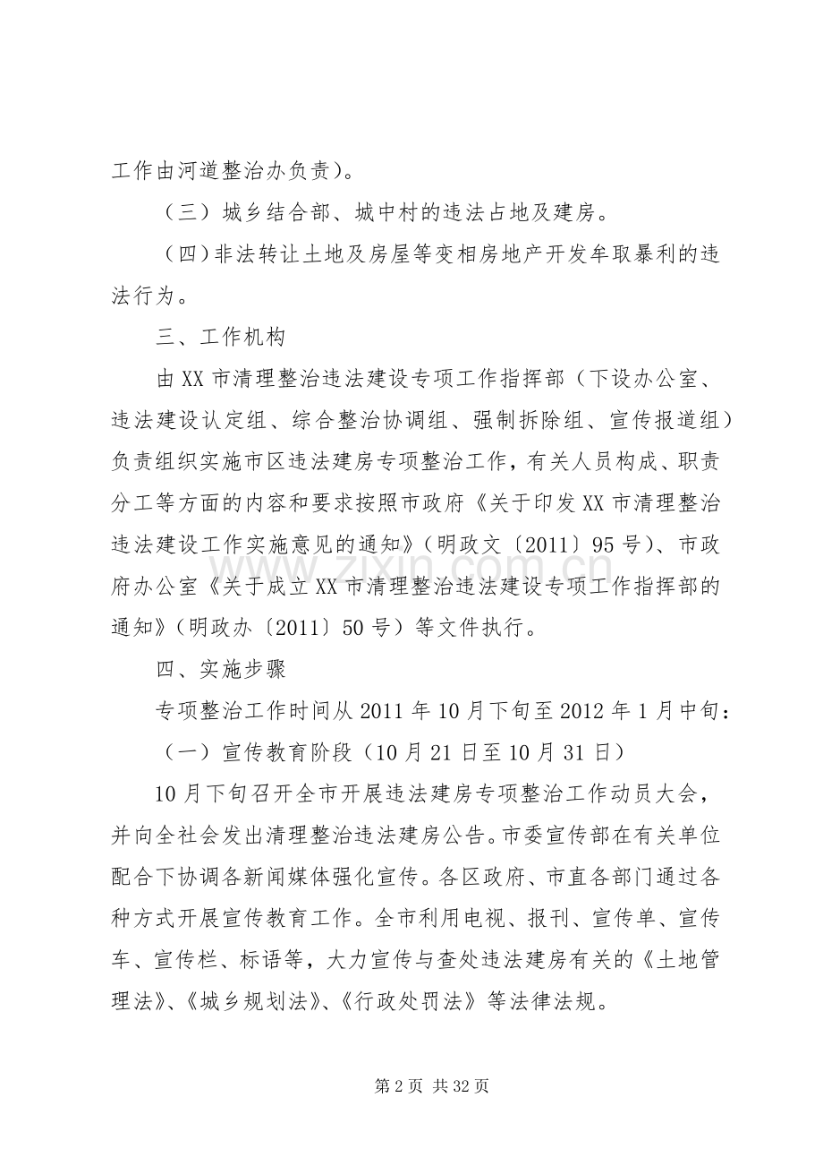 XX市区违法建房专项整治工作实施方案.docx_第2页