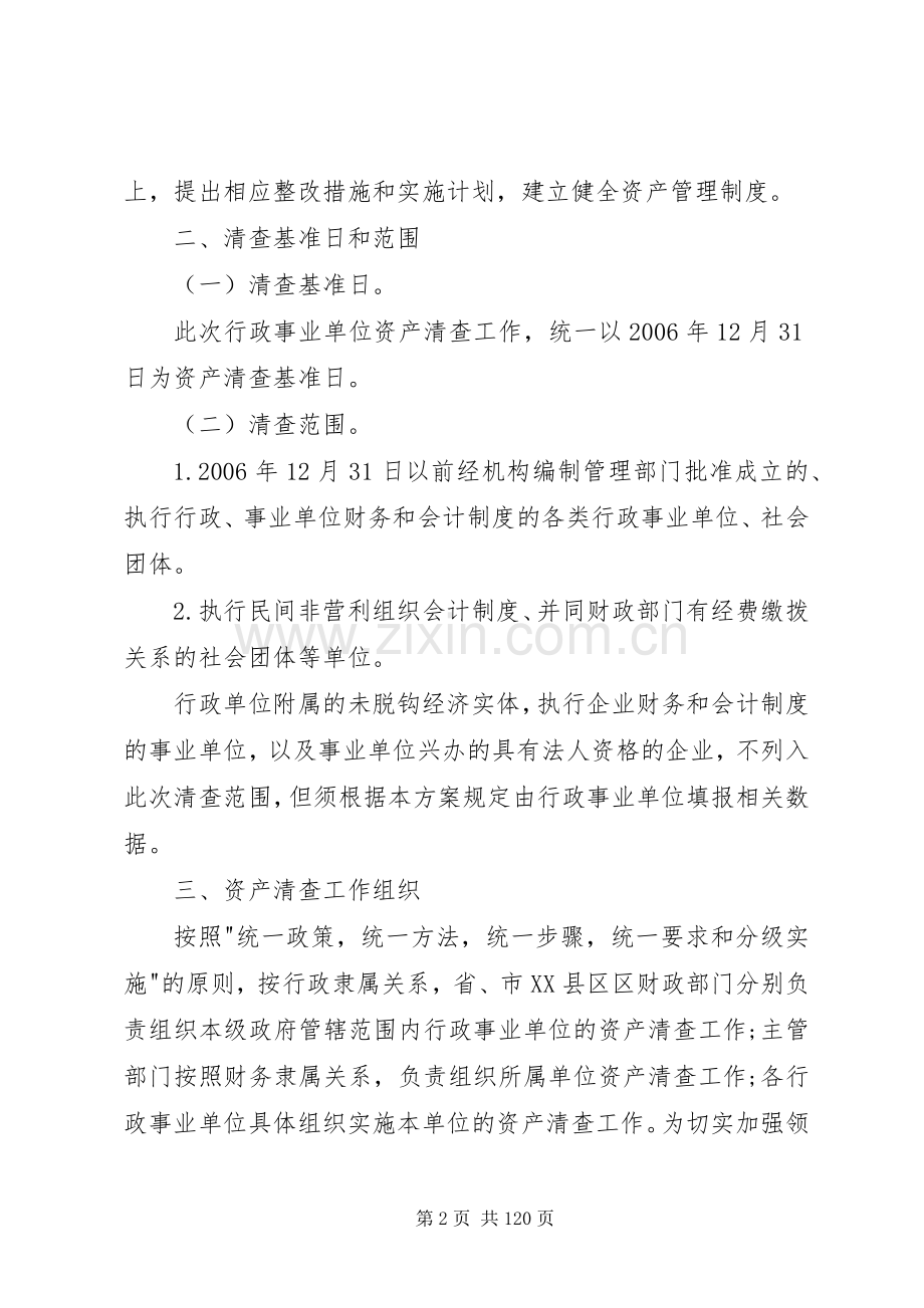 XX省行政事业单位资产清查工作方案.docx_第2页