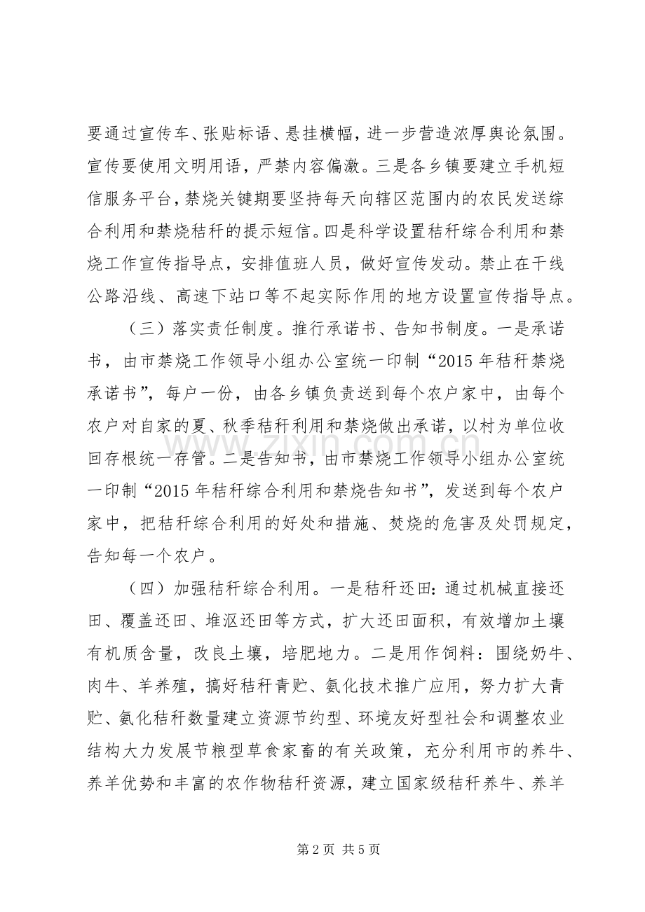 秸秆综合利用和禁烧工作实施方案.docx_第2页