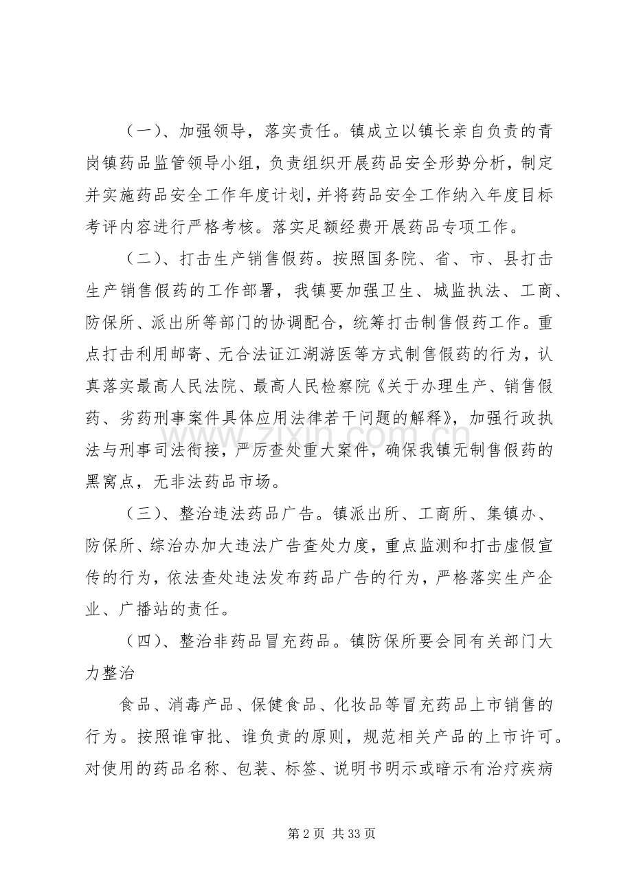 关于药品安全工作专项整治的方案.docx_第2页