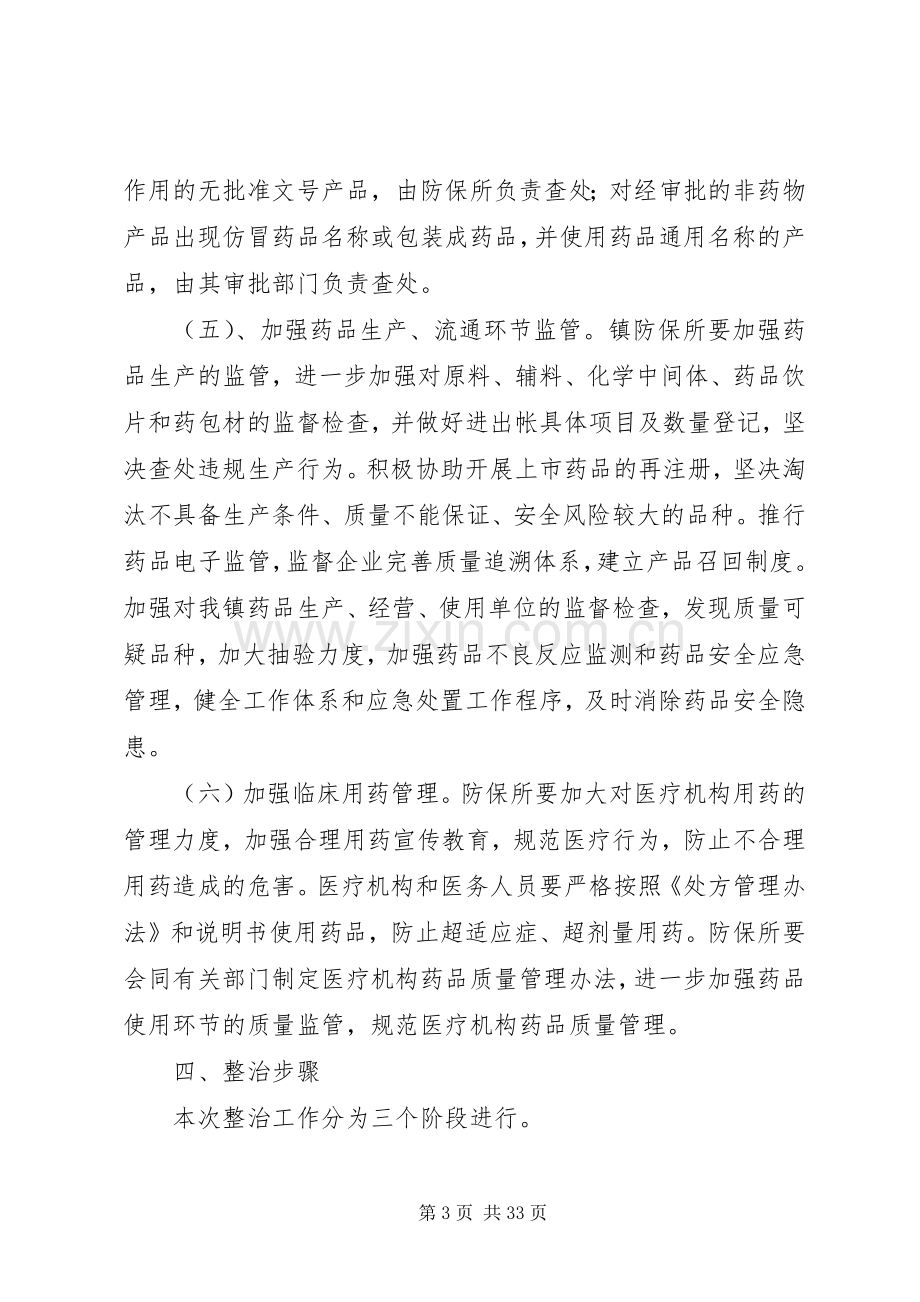 关于药品安全工作专项整治的方案.docx_第3页