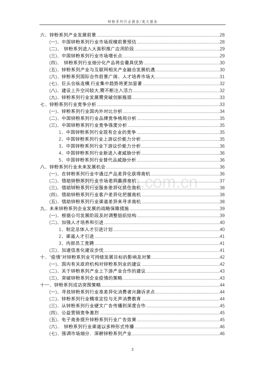 2023年锌粉系列行业分析报告及未来五至十年行业发展报告.doc_第3页