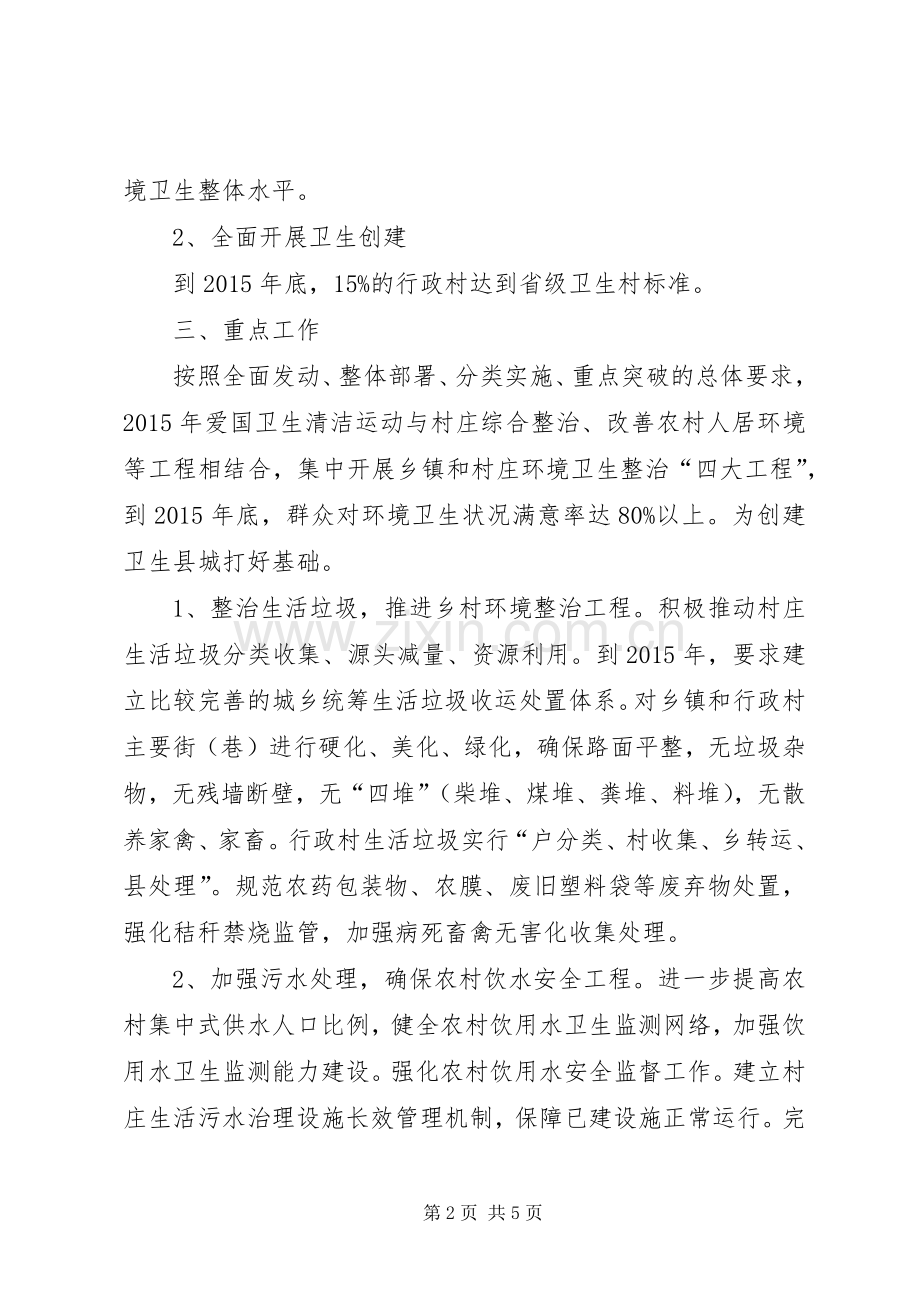 爱国卫生清洁运动工作实施方案.docx_第2页