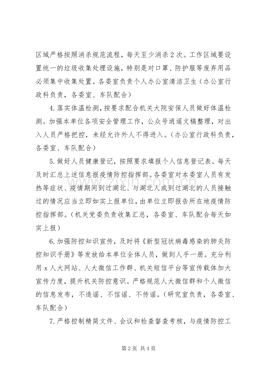 XX年机关疫情防控工作实施方案.docx_第2页