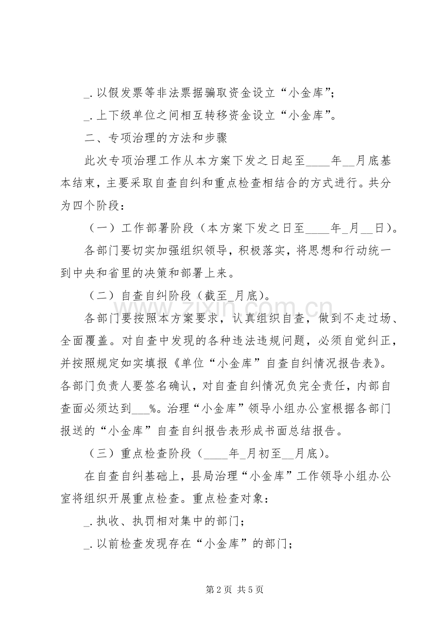 县工商局小金库项治理工作实施方案.docx_第2页