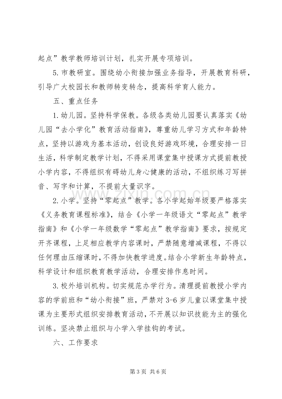 市规范幼小衔接专项治理行动实施方案 .docx_第3页