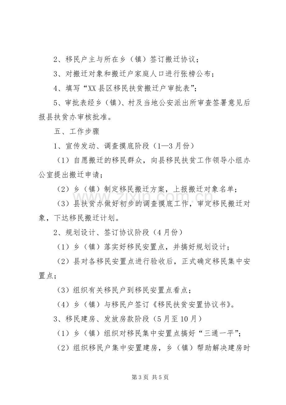 XX年移民搬迁扶贫工作方案.docx_第3页